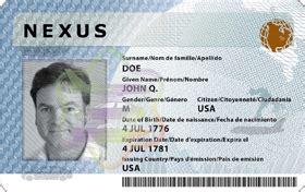 nexus identification card